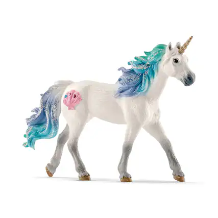 Front. Schleich - Schleich Sea Unicorn Stallion Figure | 5.9 x 3.2 x 7.1 Inches - Multi-Color.
