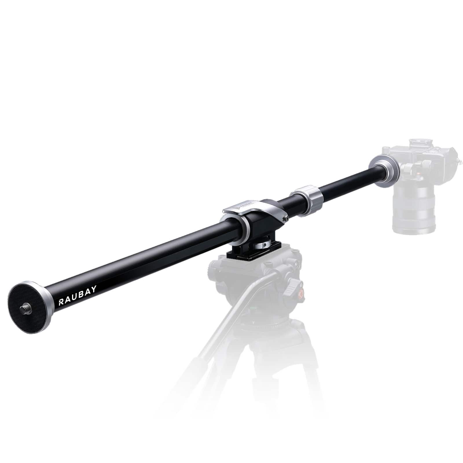 RAUBAY - Tripod Extension Arm TE01 Fixed Horizontal Boom Arm for Overhead & Top-Down Photography, Heavy-Duty Aluminum - Black
