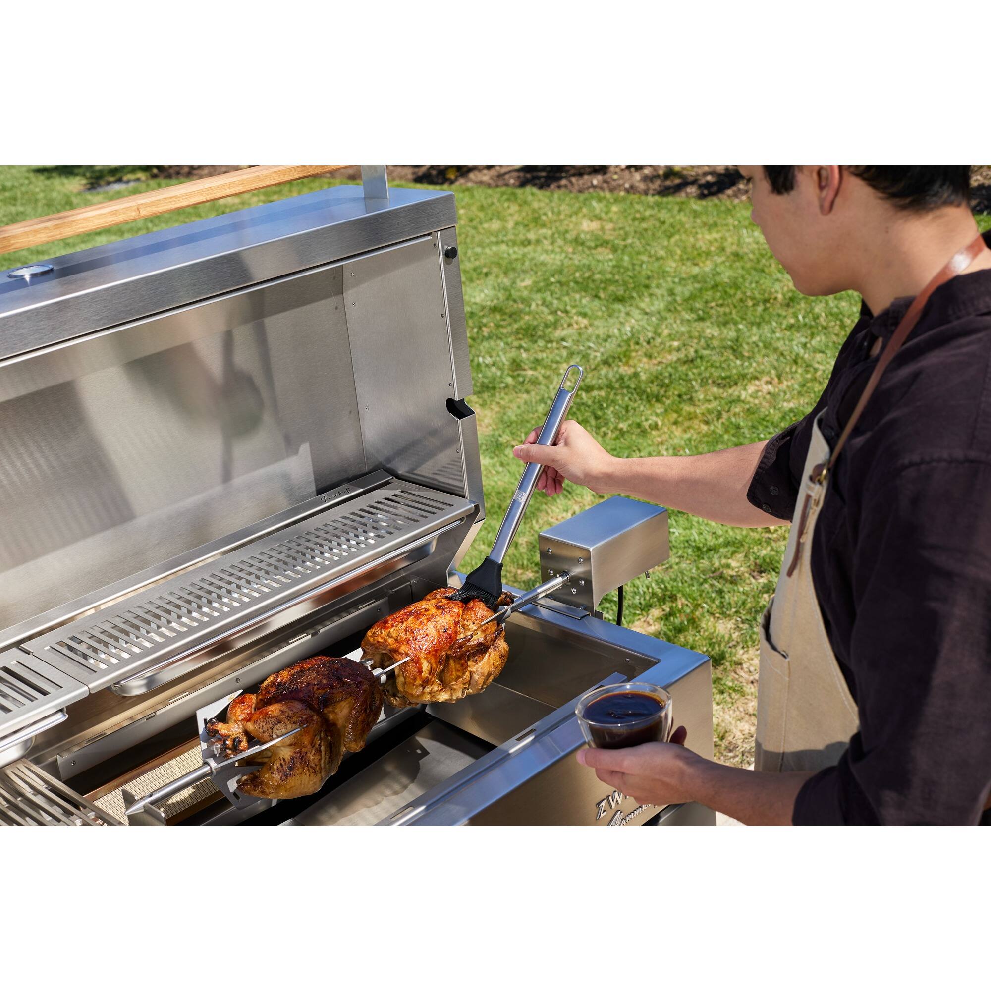 Alt View 2. ZWILLING - ZWILLING BBQ Grill Silicone Basting Brush with Stainless Steel Handle - Stainless Steel.