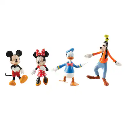 Front. TCG Toys - FleXfigs: Mickey Mouse - 4 Character Pack - Disney Action Figures, Ages 3+.