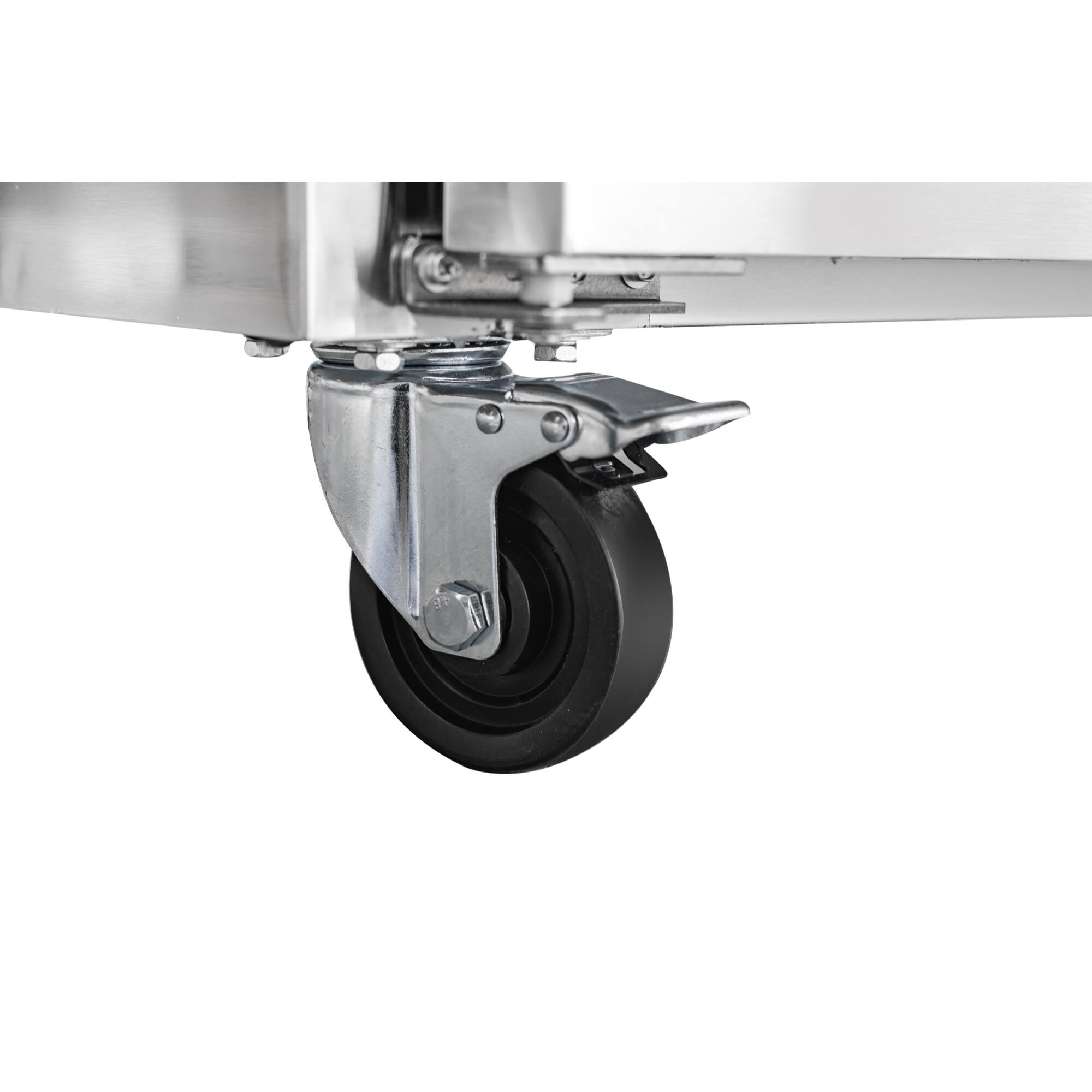 Alt View 8. Koolmore - 79 in. Three-Door Commercial Refrigerated Granite Top Pizza Prep Station With a Refrigerated Condiment Pan Holder - Stainless-Steel.