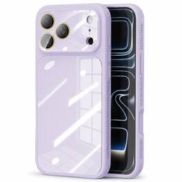 Dteck - Silicone Case with Glass Camera Lens Cover for Apple iPhone 17 Pro Max, Heat Dissipation Cooling Bumper Design - Light Purple