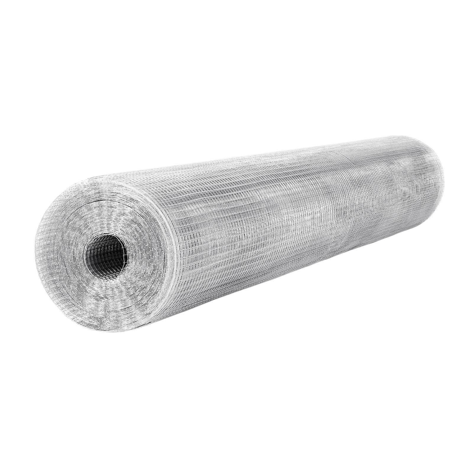 Alt View 5. VEVOR - Hardware Cloth, 1/2 inch 72 inch x 100 ft 19 Gauge Chicken Wire Fence, Hot-Dip Galvanized After Welding Metal Wire Mesh - Silver.