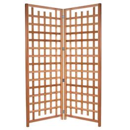 All Things Cedar - 2-Piece Outdoor Single Trellis Handcrafted for Climbing Plants - Natural