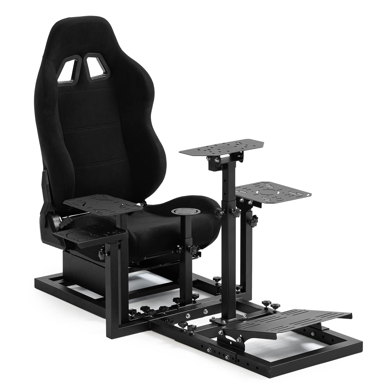Dardoo - Flight Simulator Cockpit with Seat Fit for Thrustmaster Hotas Warthog, for Honeycomb Alpha Bravo - Black