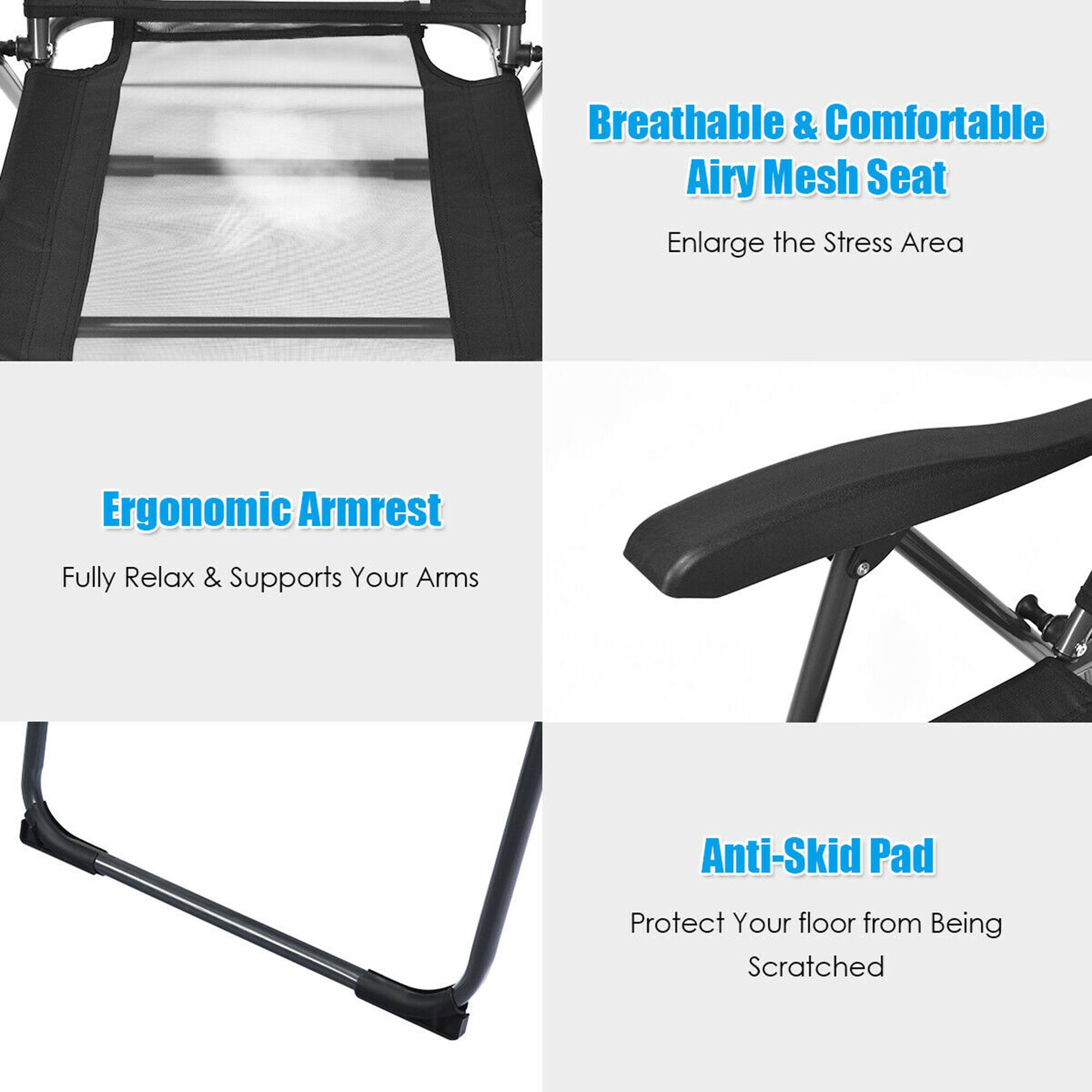 Breathable & Comfortable Airy Mesh Seat, Enlarge the Stress Area, Ergonomic Armrest, Fully Relax & Supports Your Arms, Anti-Skid Pad, Protect Your floor from Being Scratched