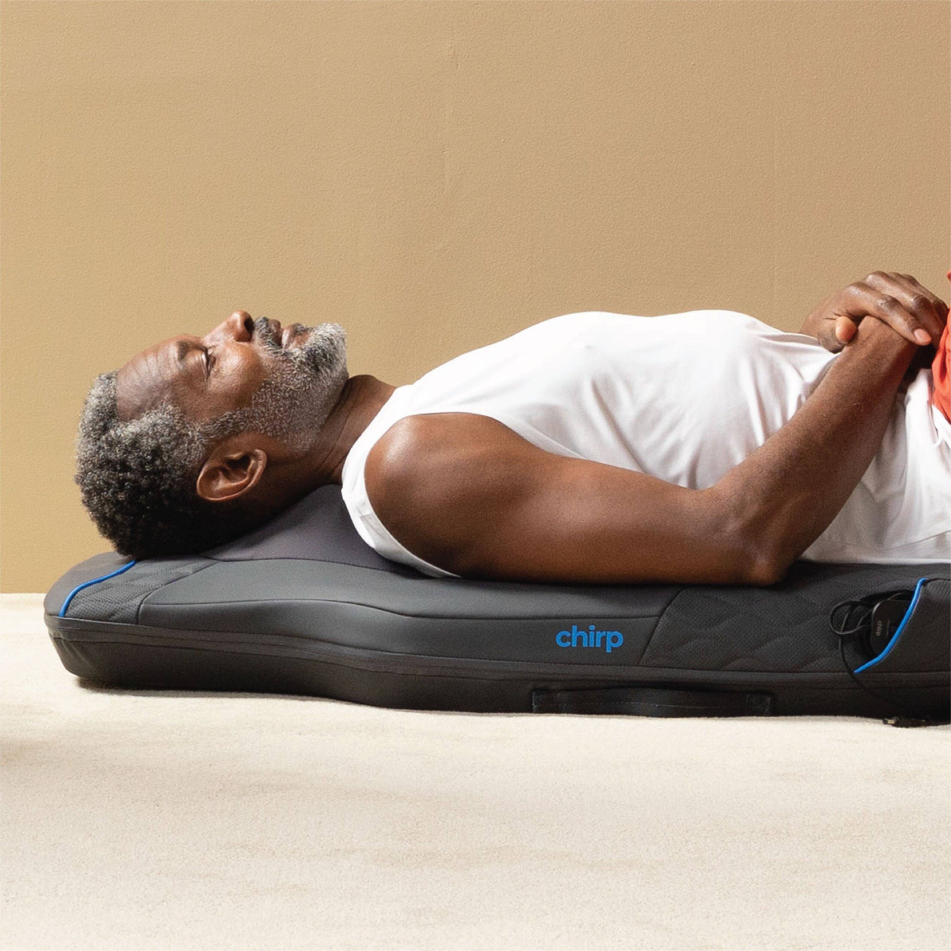Back. Chirp - Contour Decompression & Massage Table with Rolling and Kneading Massagers - Slate.