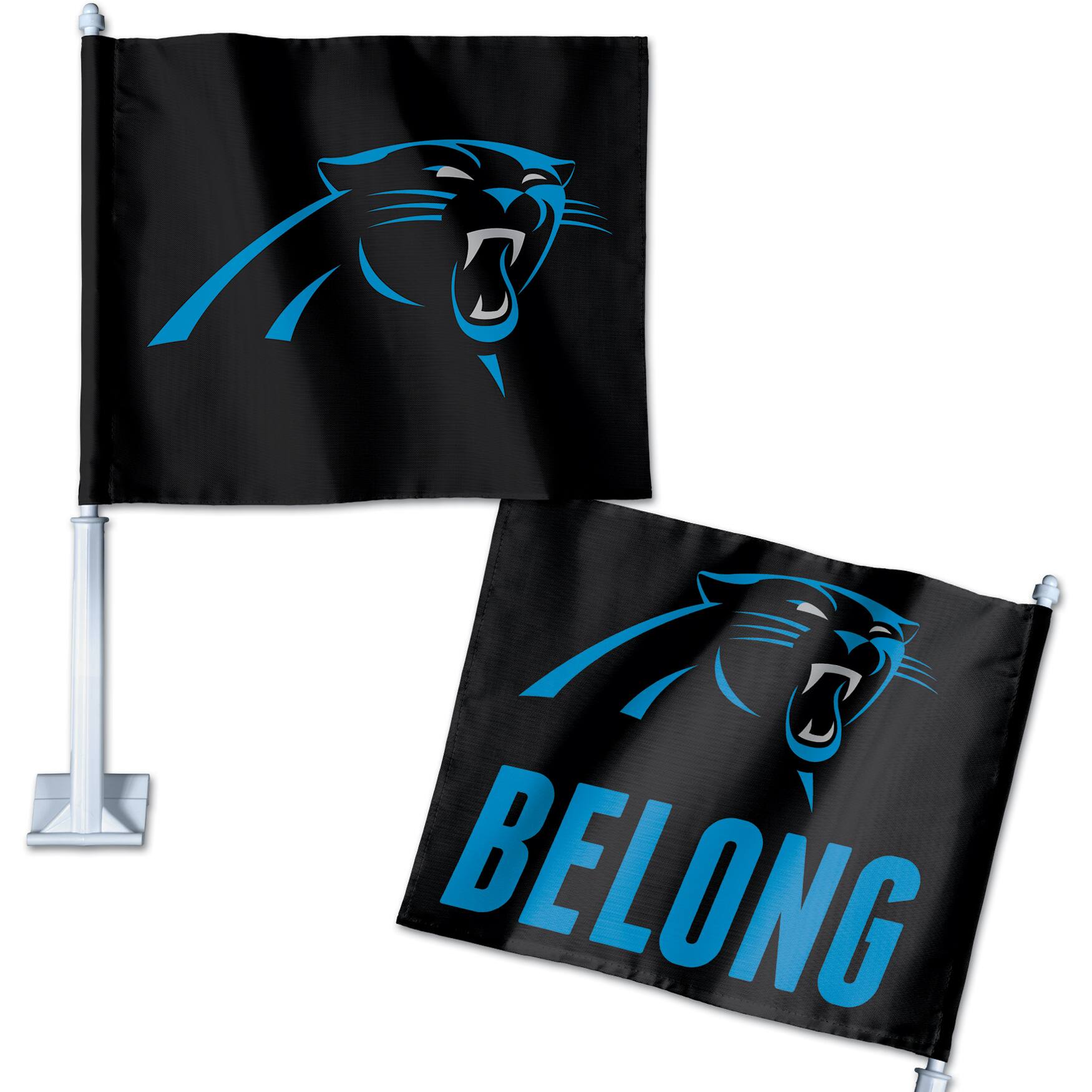 WinCraft - Carolina Panthers Double-Sided Slogan Car Flag - Multicolor