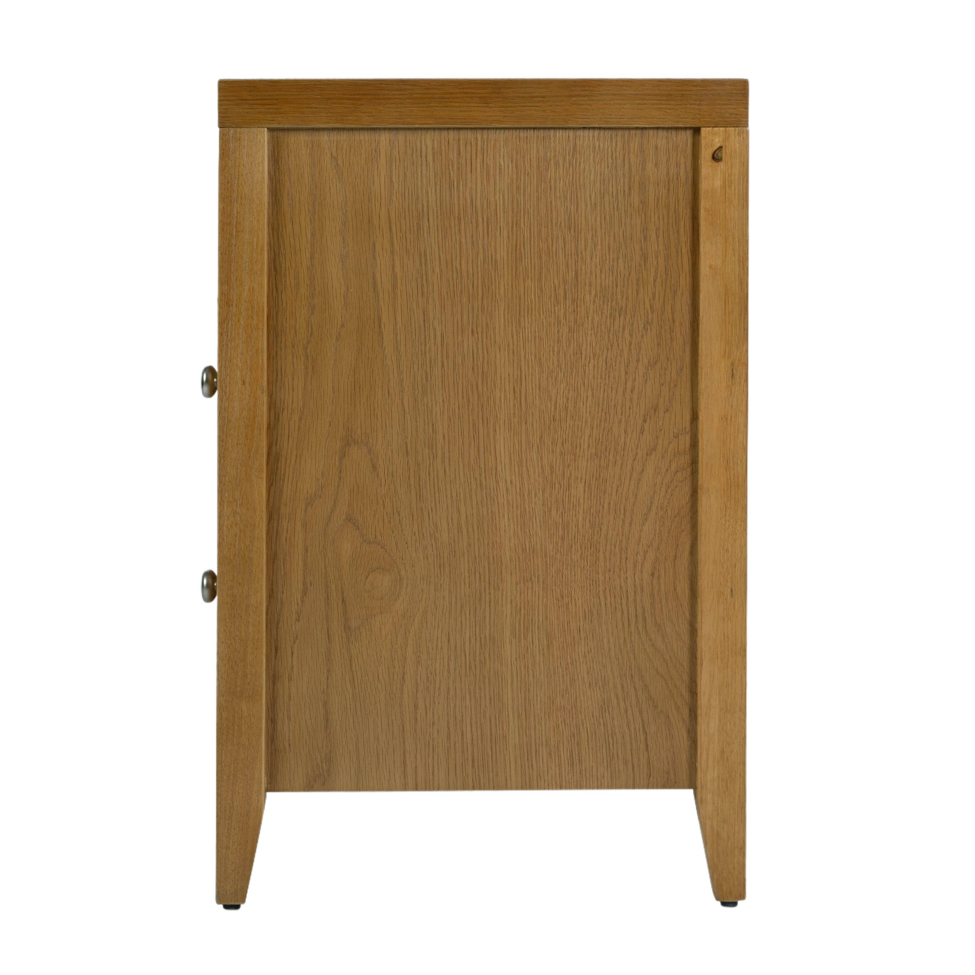 Alt View 3. Butler Specialty - Dana 28 in. W Rectangular Wood 2 Drawer Nightstand with Top Shelf - Natural.