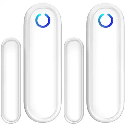 Front. Fosmon - 2 Pack WaveLink Add-On Door Contact Sensor Unit (No Receiver) - White - White.