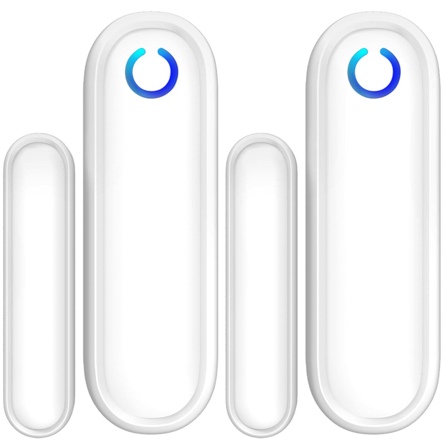 Front. Fosmon - 2 Pack WaveLink Add-On Door Contact Sensor Unit (No Receiver) - White - White.