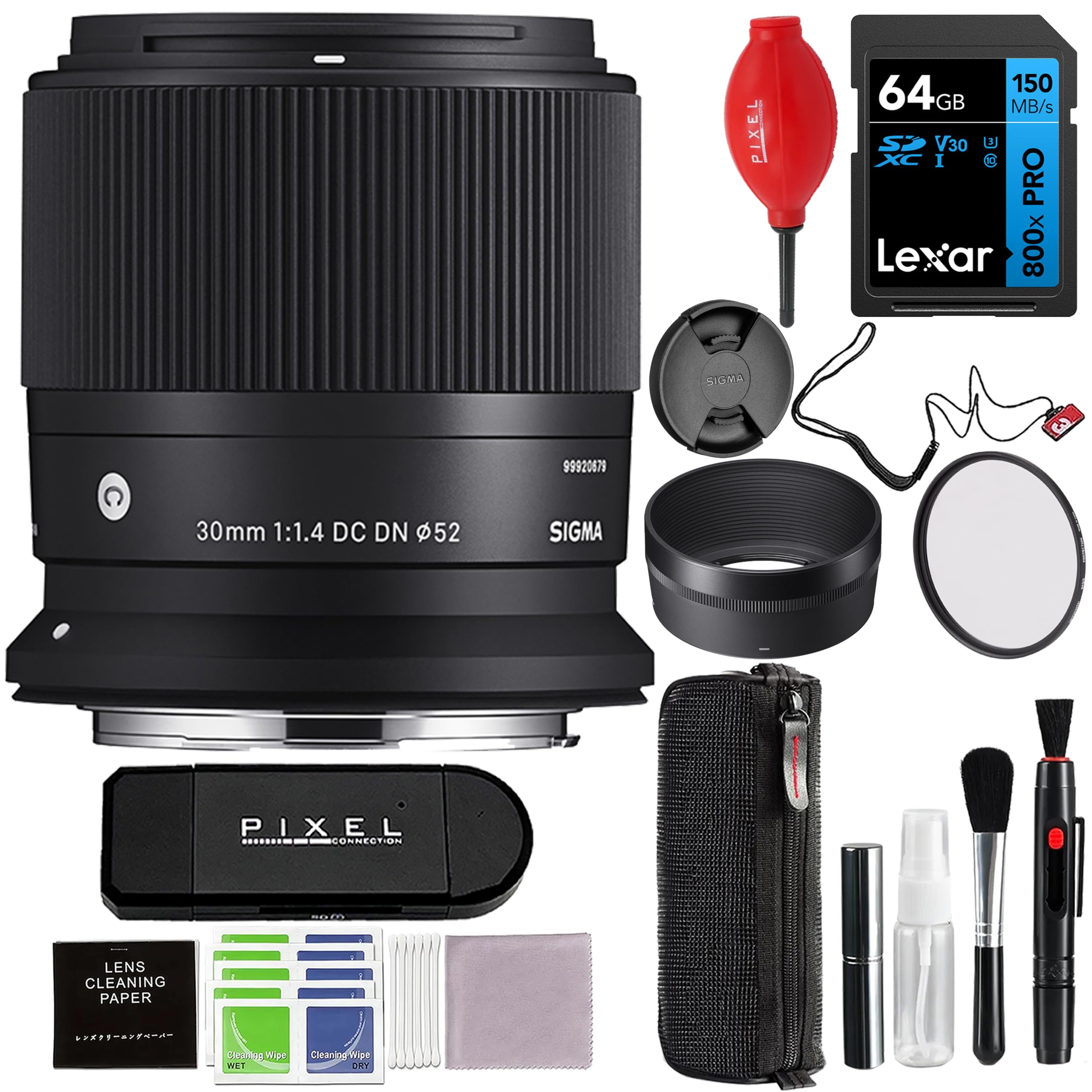 Sigma - 30mm f/1.4 DC DN Contemporary Lens for Canon RF Mount with Advanced Accessory and Travel Bundle | 30mm f1.4 canon - Black price history on PriceWatchPro