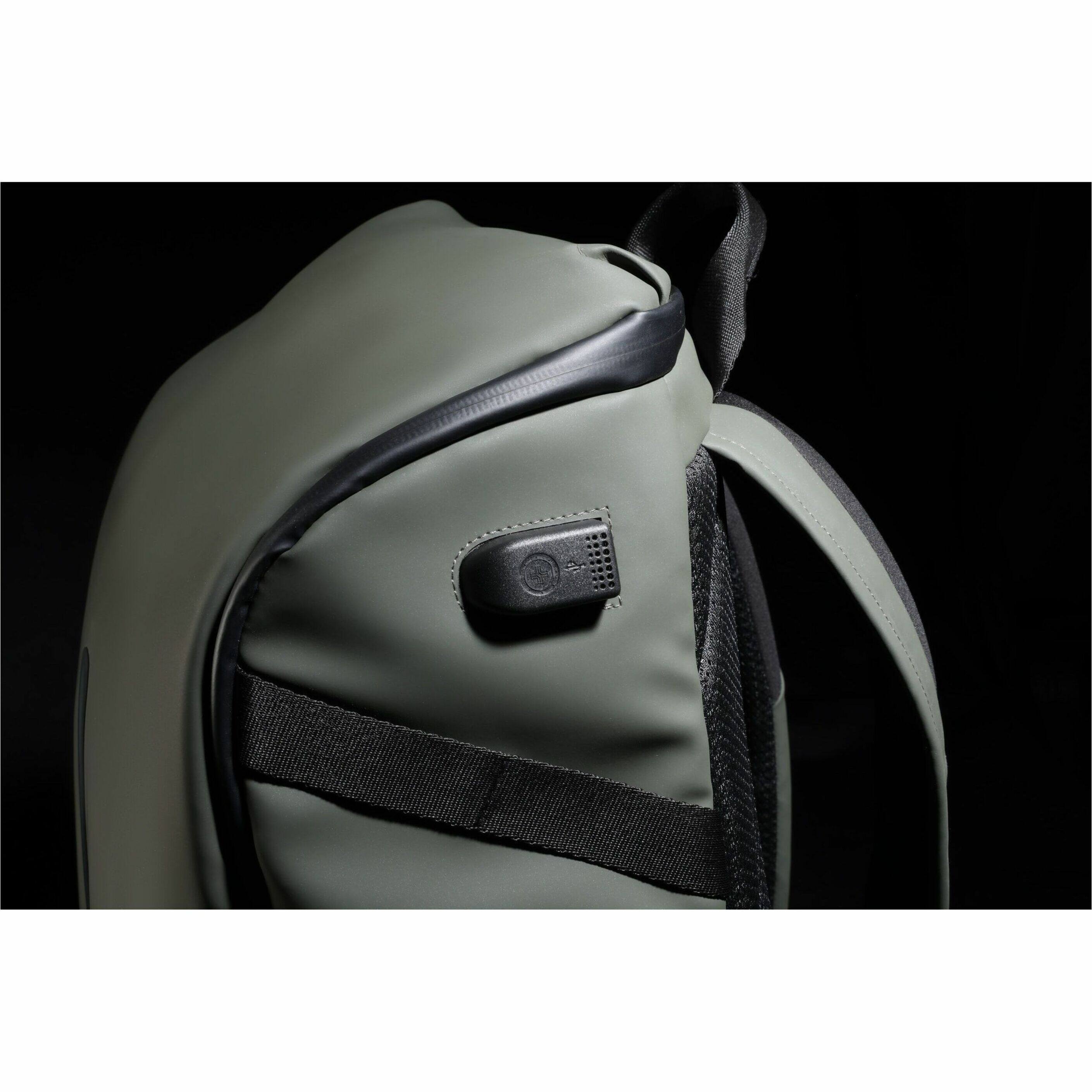 Alt View 32. Swissdigital Design - LAMONE L LED TSA-Friendly Water-Resistant Backpack With USB Charging Port  RFID Protection and Fits Up to 16″ Laptop - Dark Green.