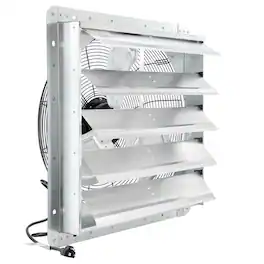 VieAir - Vie Air 20 Inch Shutter Exhaust Fan with Power Cord - Silver