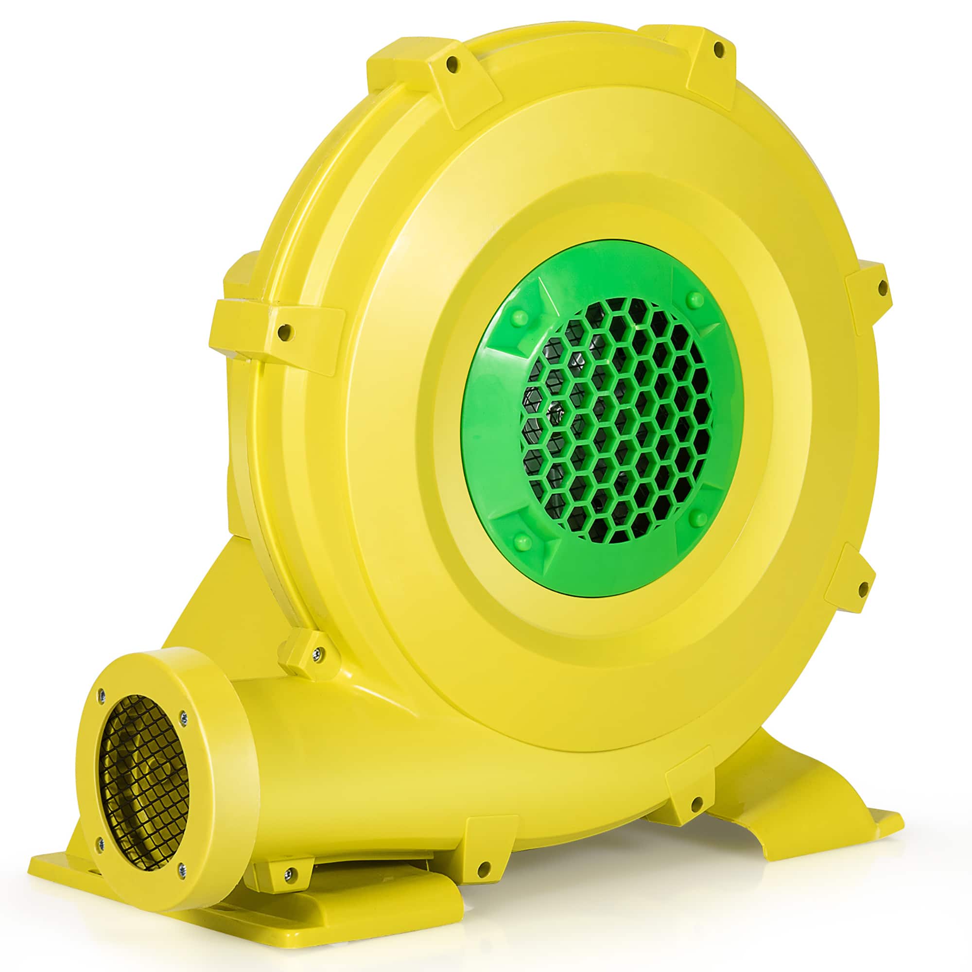 Costway - Inflatable Bounce House Blower 1100W 1.5HP Air Pump Commercial Castle Slide Fan - Yellow
