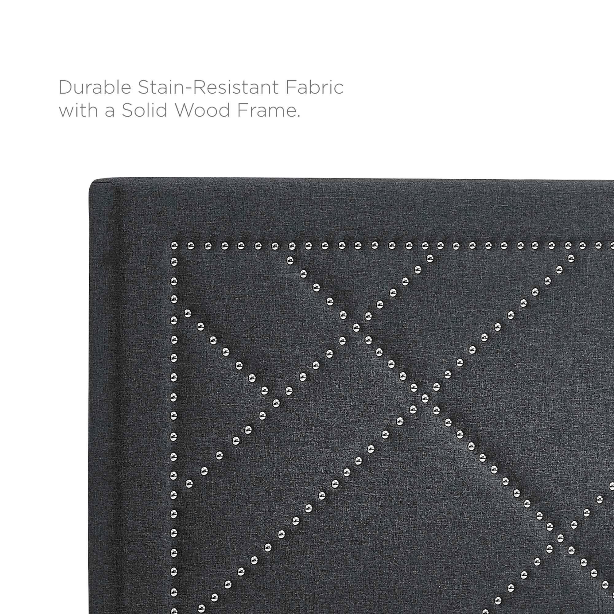Durable Stain-Resistant Fabric with a Solid Wood Frame.