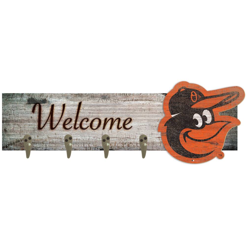 Baltimore Orioles 24" x 6" Mounted Coat Hanger