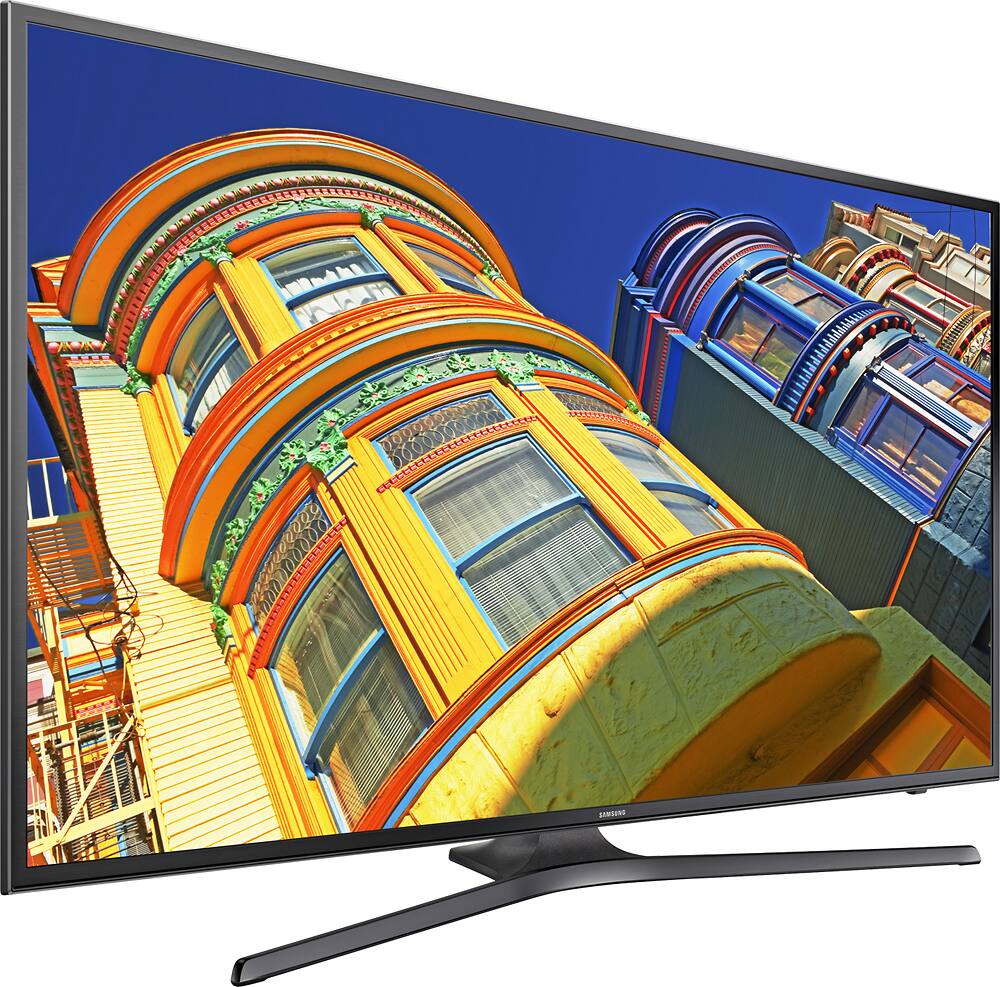 Angle. Samsung - 65" Class (64.5" Diag.) - LED - 2160p - Smart - 4K Ultra HD TV - Black.