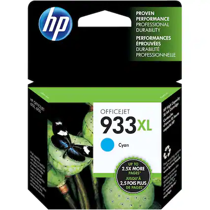 Front. HP - 933XL High-Yield Ink Cartridge - Cyan.