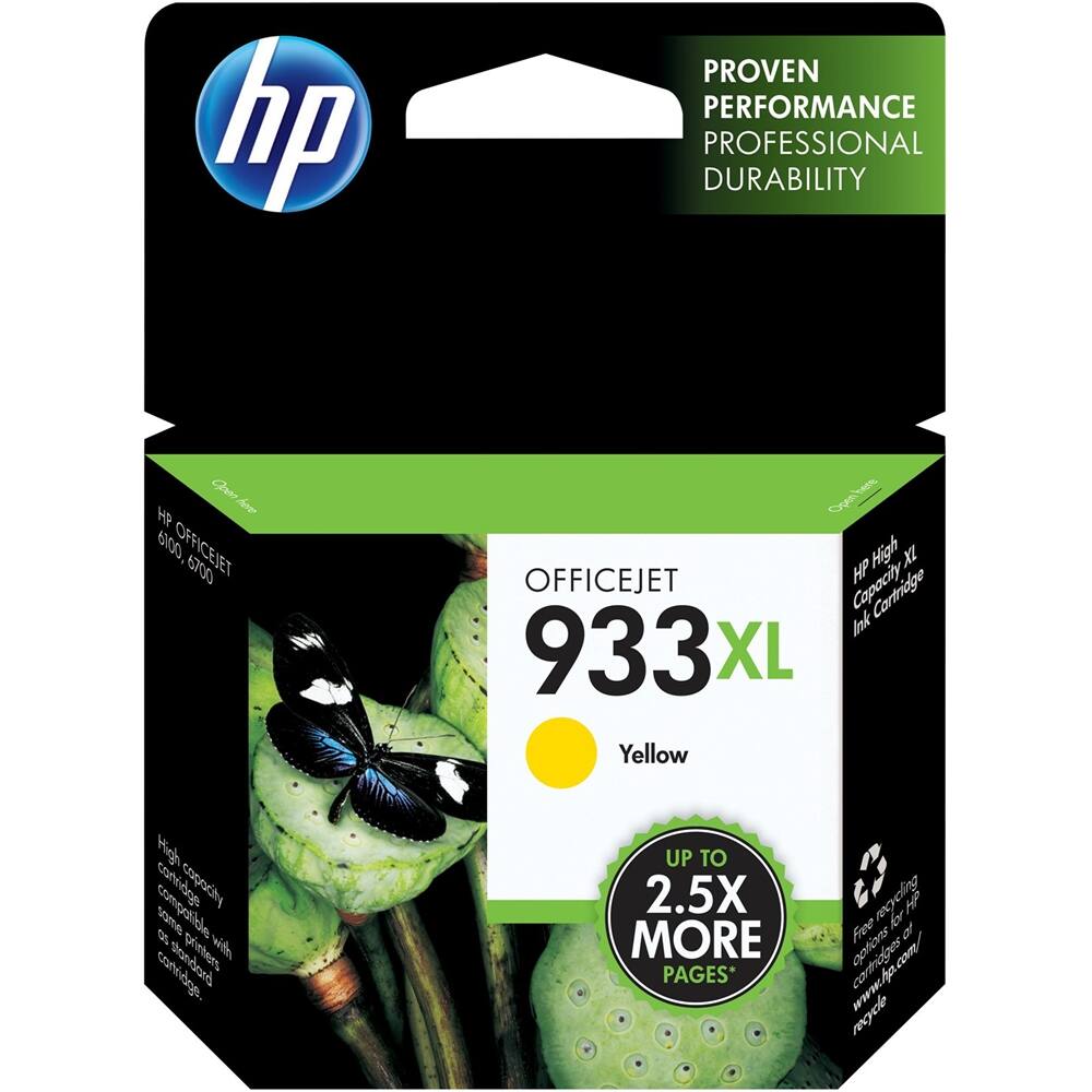 Front. HP - 933XL High-Yield Ink Cartridge - Yellow.