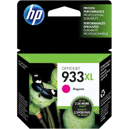 Front. HP - 933XL High-Yield Ink Cartridge - Magenta.