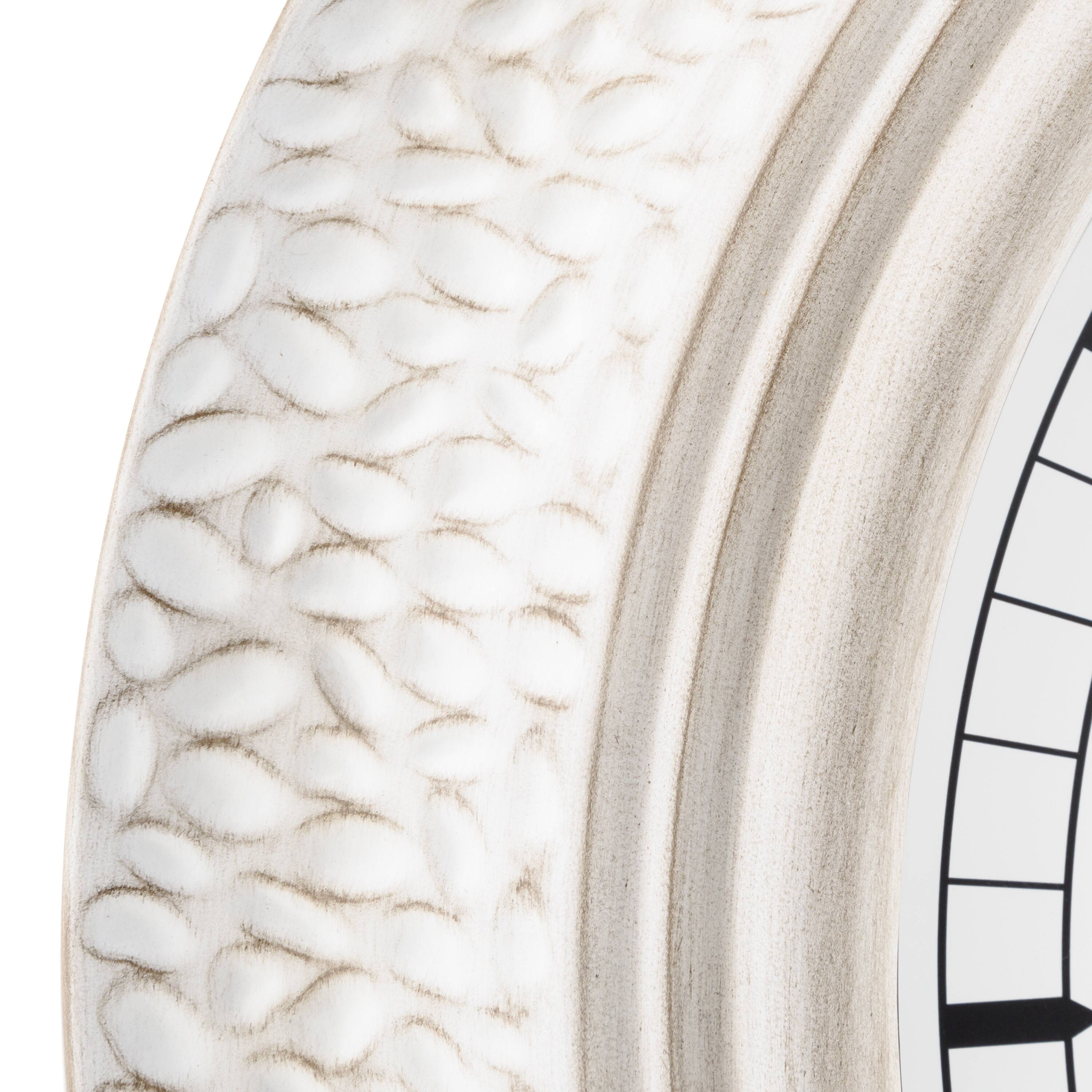 Angle. La Crosse Technology - 21 inch Indoor/Outdoor White Washed Atomic Wall Clock with Temp & Humidity - White.