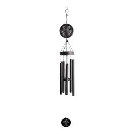 FC Design - 45" Long Solar Cross Silhouette Wind Chime Outdoor Patio or Garden Hanging Decoration - Multi-Color