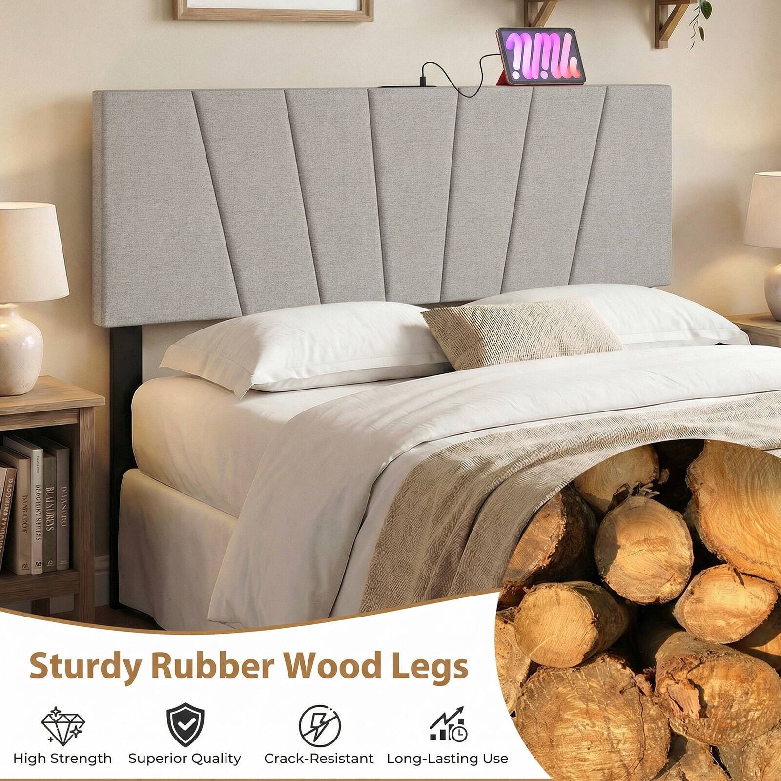 Sturdy Rubber Wood Legs  
High Strength Superior Quality Crack-Resistant Long-Lasting Use
