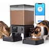 Oneisall - 5L/169oz Wi-Fi Dual Bowl Automatic Cat Feeder,App Control,Stainless Steel,Voice Recording,Timed Feeding, Dual Power - Black