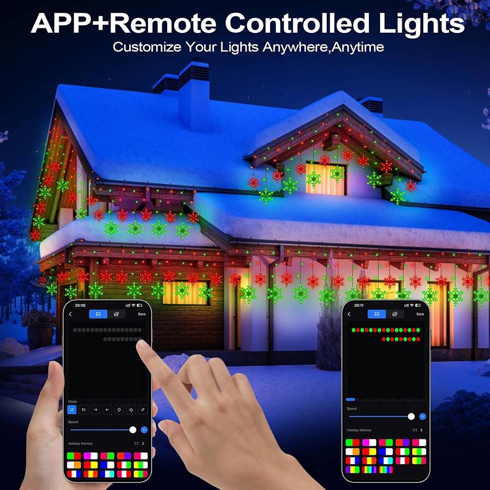 APP+Remote Controlled Lights  
Customize Your Lights Anywhere, Anytime  

20:08 - 20:15  

Holiday themes 11  
Holiday themes 9