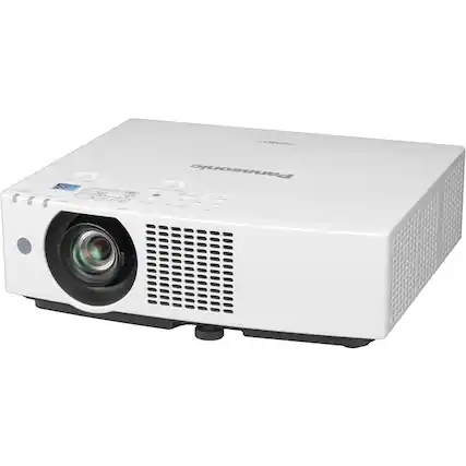 Front. Panasonic - Panasonic PT-VMZ61 LCD Projector - 16:10 - Ceiling Mountable, Floor Mountable - White - 1920 x 1200 - Front, Rear - 1.07 Billion Colors (30-bit).