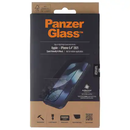 MIX Paotaging -m responane sues FSC FSC C106246 Panzer Glass™ Edge-to-Edge Design Screen Protection for: Apple | iPhone 5.4" 2021 Case Friendly & Black | Ask for instore application. need Denottear exchange a of - hd AntiBacterial" PanzerGlass SO 22196 certified Prouet. a e a m a mad common sahu Sacteria tu m aect Te product DIAMOND SHENGIH Shock Resistant Seratch Resistant Microfracture+ Edge-to-Edge Design Easy installation