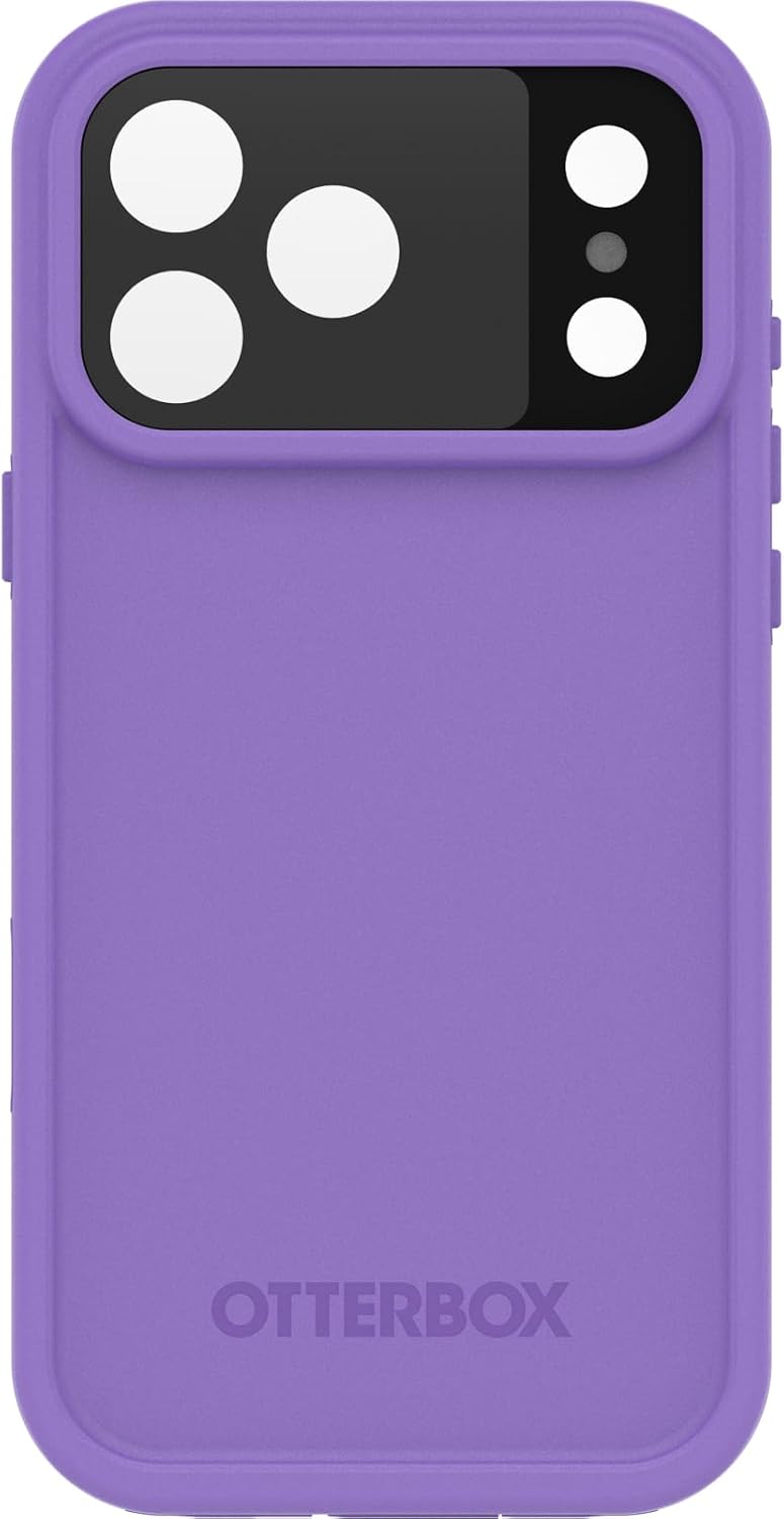 Alt View 2. OtterBox - OtterBox iPhone 17 Pro Max, Fre Series Case with MagSafe - Sleek & Stylish - Waterproof iPhone Case up to 2 Meters, IP68 - Rule of Plum (Purple).