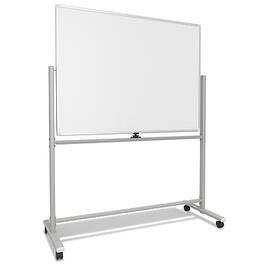 TRU RED - TRU RED™ Magnetic Painted Steel Mobile Dry Erase Board, Aluminum Frame, 4' x 3'