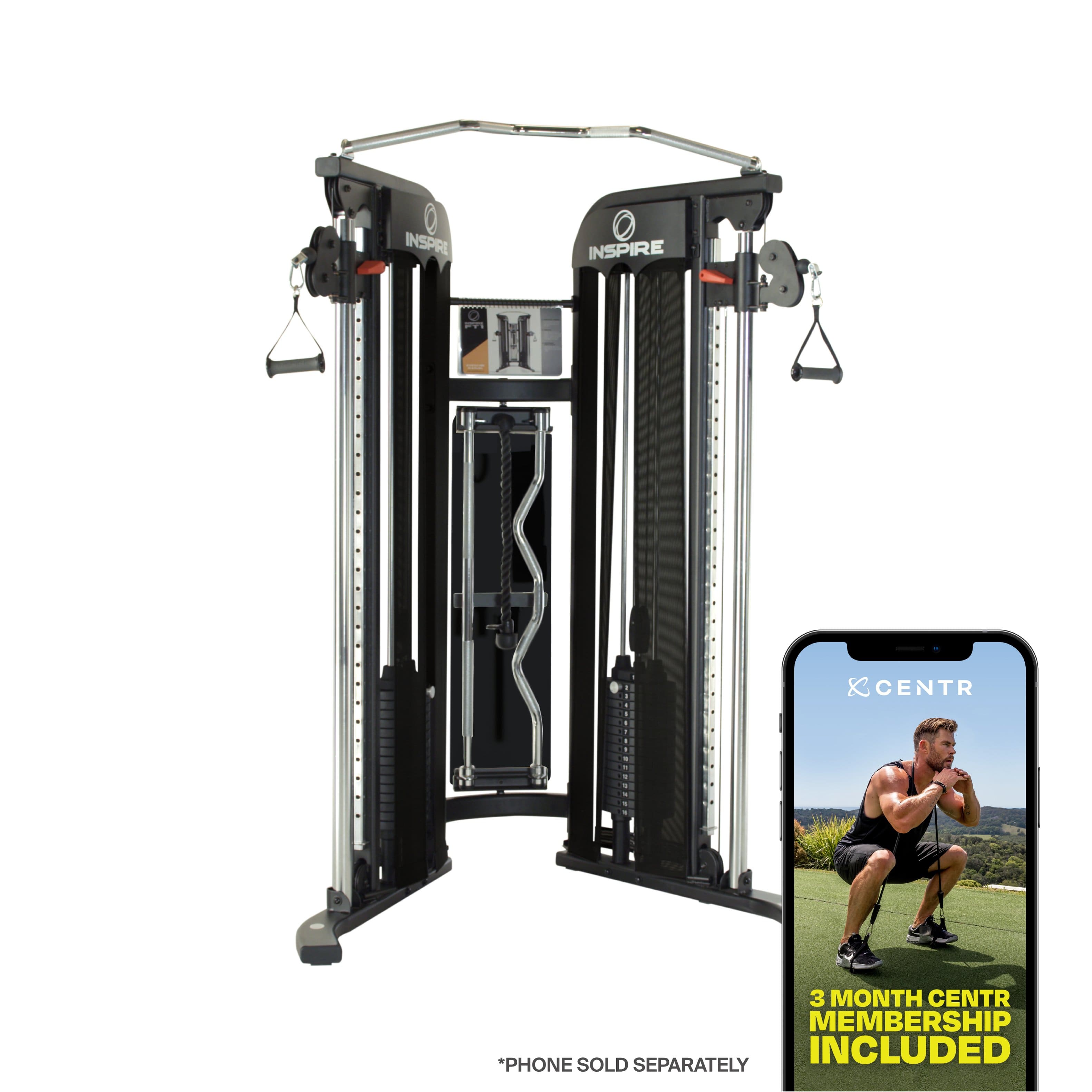 Inspire - Fitness FT1 Functional Trainer - Black - Front_Zoom