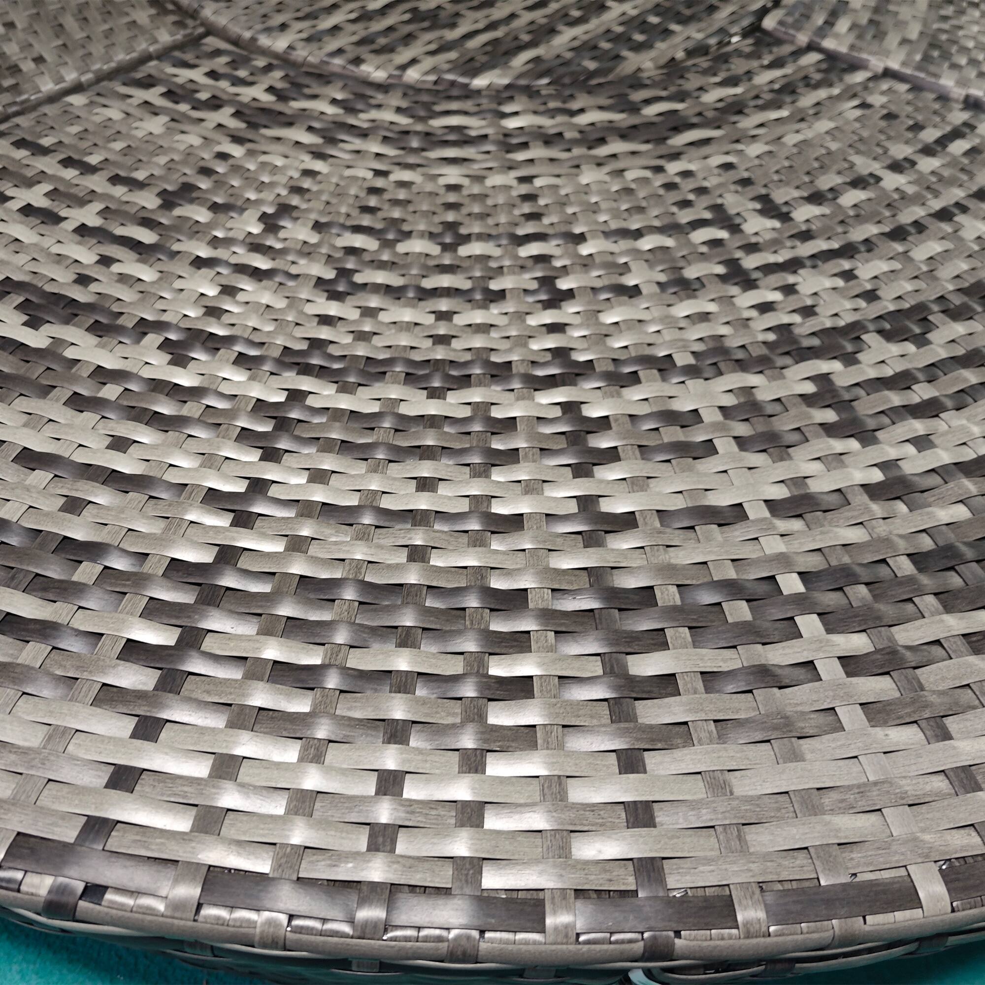 Alt View 7. Outsunny - 4 Piece Round Rattan Daybed, Convertible Patio Furniture Set, Adjustable Sun Canopy, Sectional Outdoor Sofa, 2 Chairs - Dark Blue.