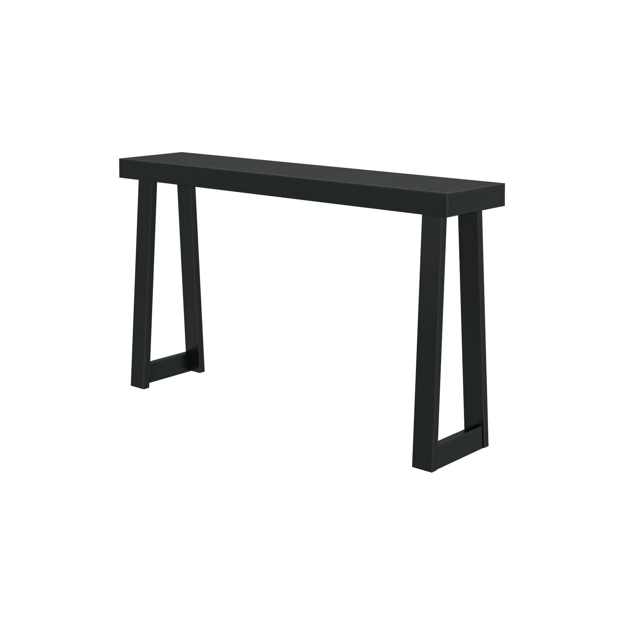 Alt View 2. Plank+Beam - Classic Console Table (56in / 1420mm), Black - Black.