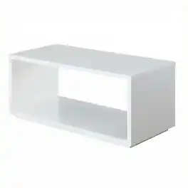 FurniFact - Honeycomb Particle Board Coffee Table with Sturdy Construction - White