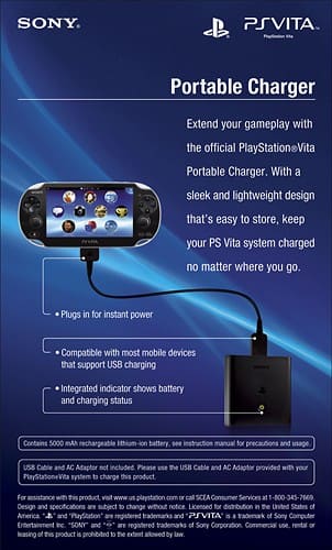 Alt View Standard 3. Sony Computer Entertainment America LLC - Portable Charger for PS Vita.