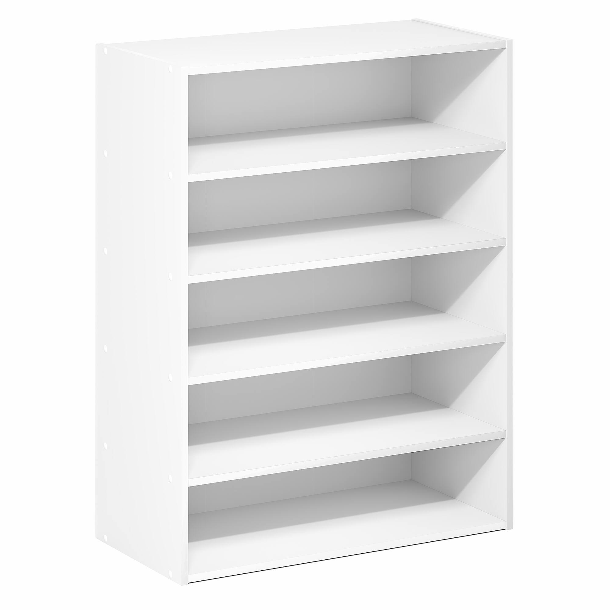 Alt View 4. Furinno - FANO Shoe Rack, 5-Tier Shoe Organizer, Stackable Shoe Storage, for Closet Entryway, Office, Garage - White.