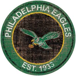 Fan Creations - Philadelphia Eagles 24'' Round Heritage Logo Sign - Multicolor