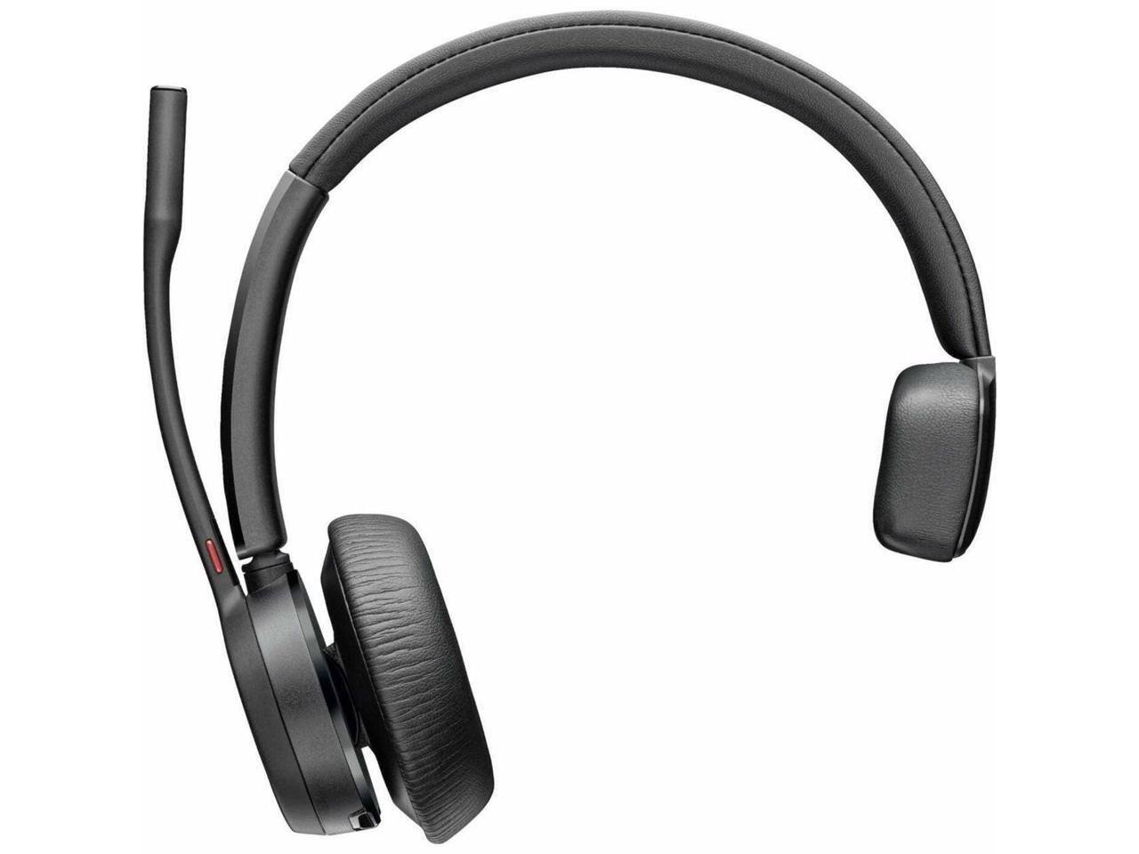 Front. Poly - Poly Voyager 4310 Teams USB-C Headset + BT700 - Google Assistant, Siri - Wired/Wireless - Bluetooth - Stereo - Black.