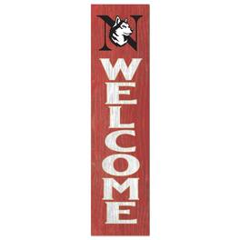 Jardine - Northeastern Huskies 12'' x 48'' Welcome Outdoor Leaner - Red