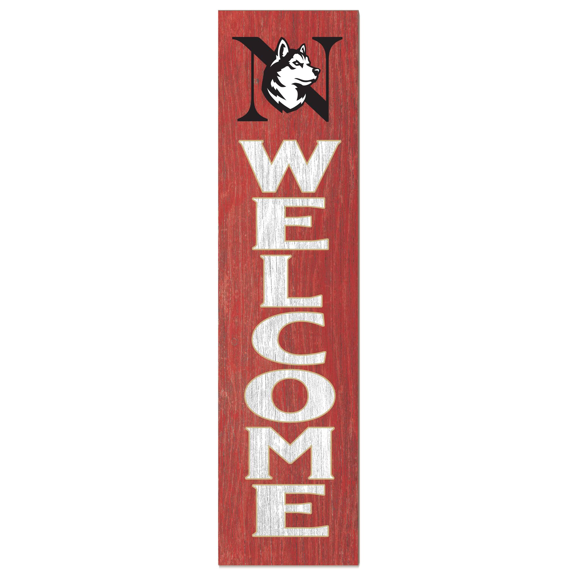 Northeastern Huskies 12'' x 48'' Welcome Outdoor Leaner