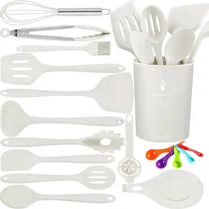 Kitchen Set 1000
4 Crenics x Licone Strhen Items
Let Literl Organizers
Silicone Kitchen Utensil Set
Utensil Organizer