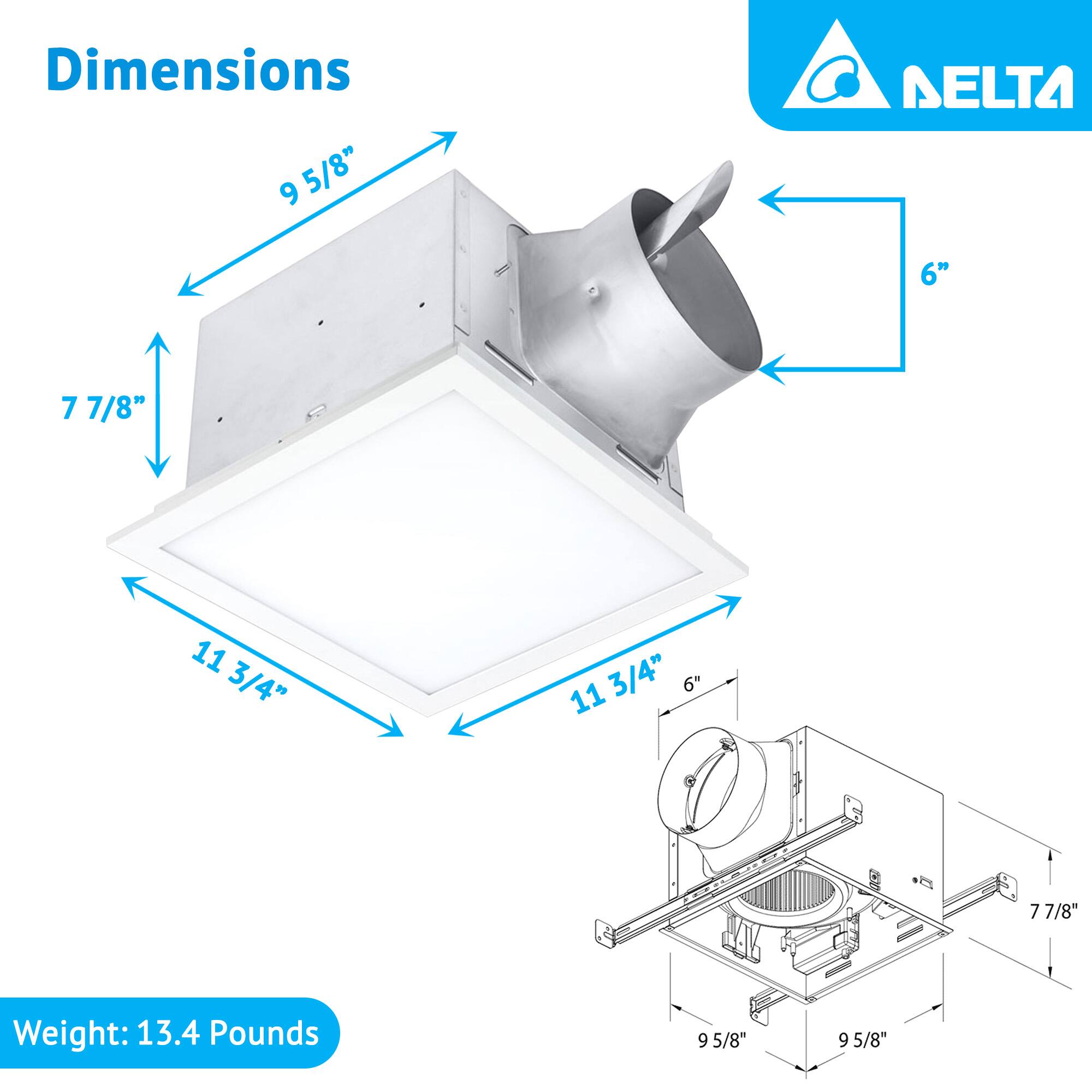 Dimensions:
- 9 5/8"
- 7 7/8"
- 11 3/4"
- 11 3/4"
- 6"

Weight: 13.4 Pounds
