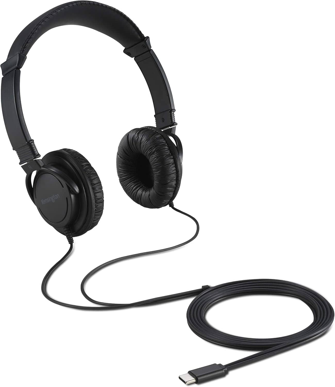 Kensington - Classic USB-C Headphone K97456WW Wired On-Ear Hi-Fi Stereo Headset with 40mm Drivers, 6ft Cable