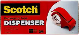Scotch - 1.88" Packing Tape Dispenser - Red