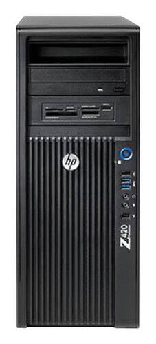 Front Standard. HP - Z420 Workstation Desktop - 6GB Memory - 500GB Hard Drive - Jack Black.