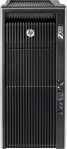 Front Standard. HP - Z820 Workstation Desktop - 4GB Memory - 500GB Hard Drive - Black, Silver.